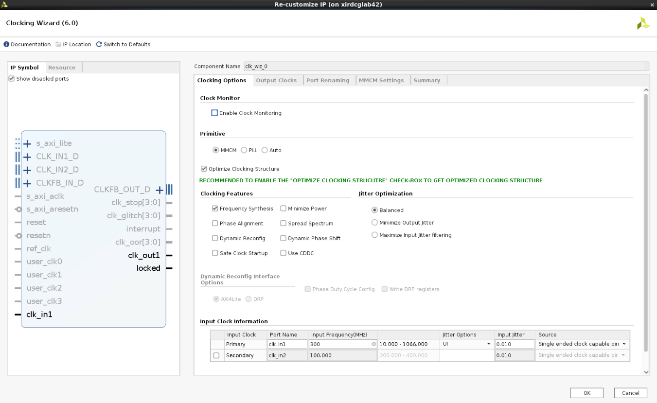 CLK CORE PARAMETERS