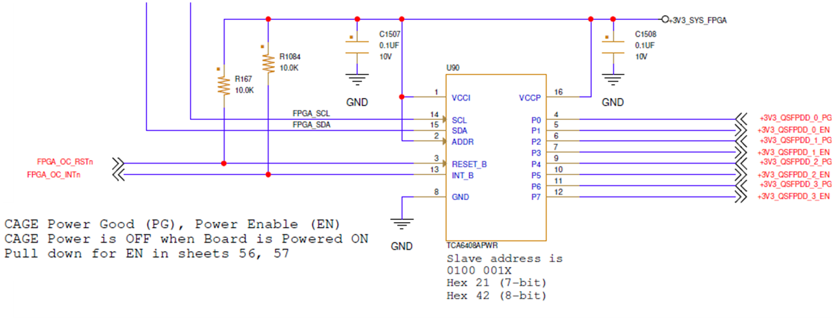 Schematic capture of I/O expander logic