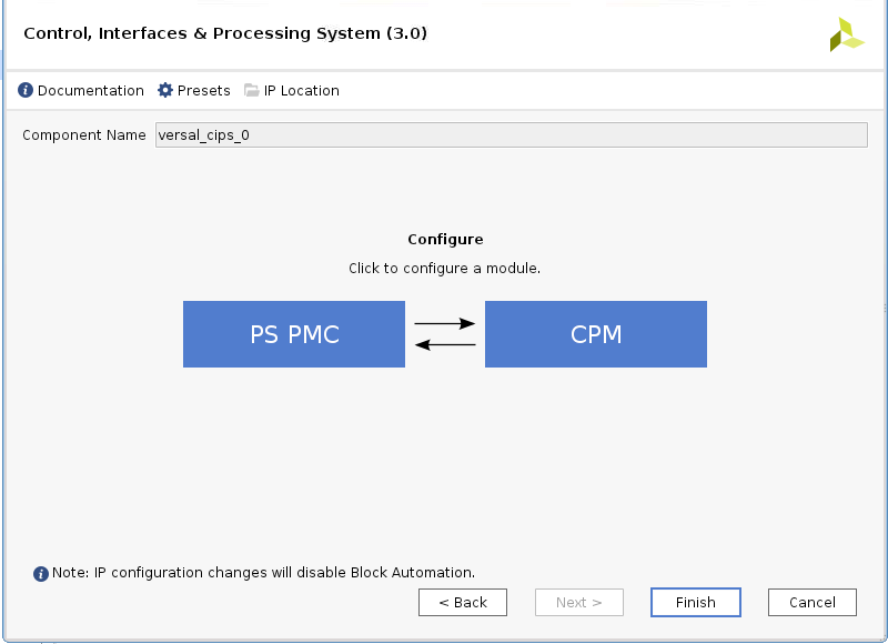Versal ACAP CIPS および NoC (DDR) IP コアの設定 — エンベデッド デザイン チュートリアル 2021.1 の資料