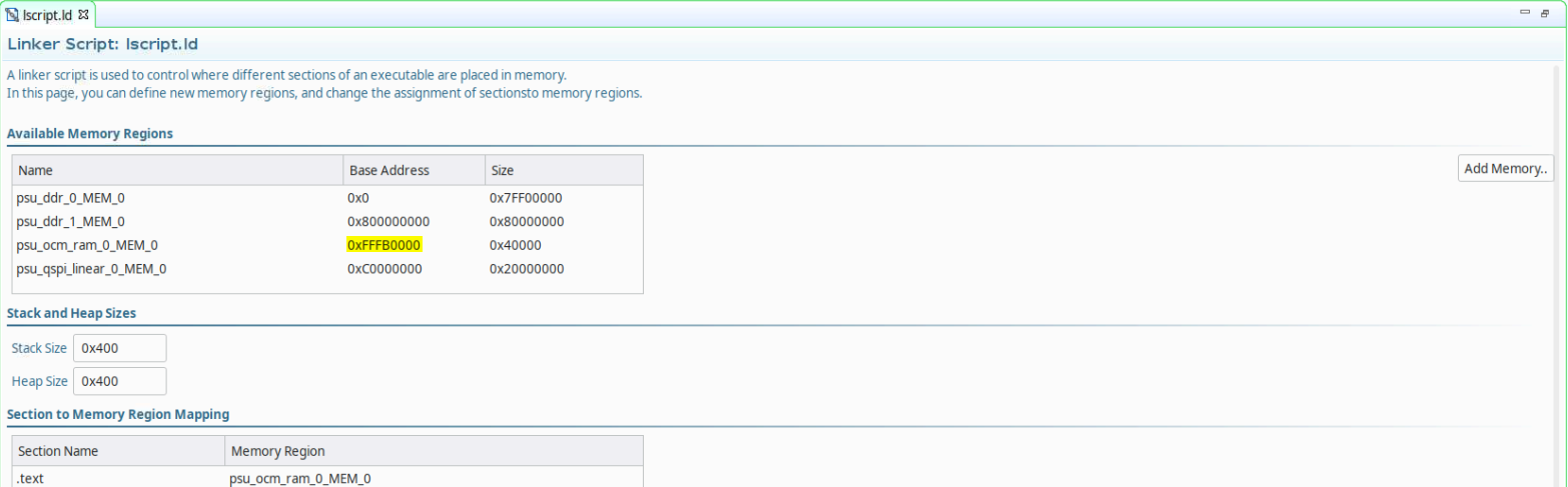 Linker file wrong