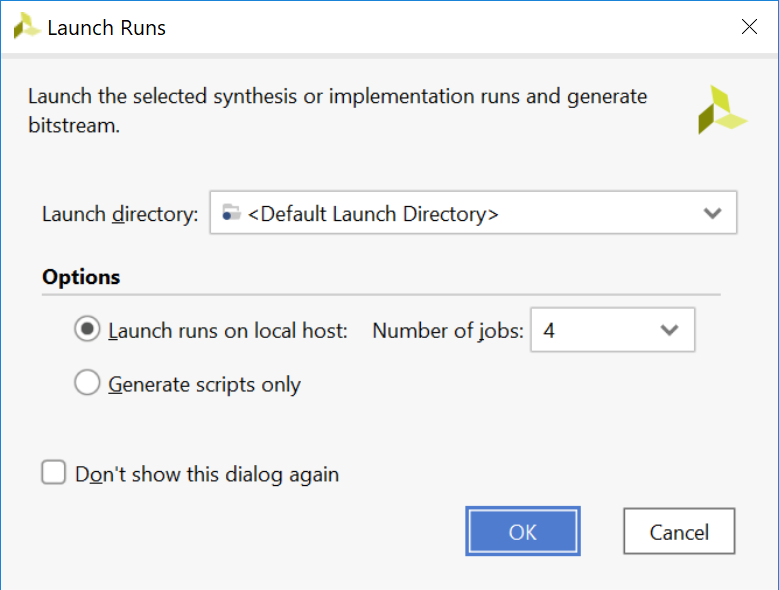 Vivado Launch Run Configuration