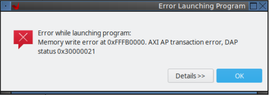 Error Launching program