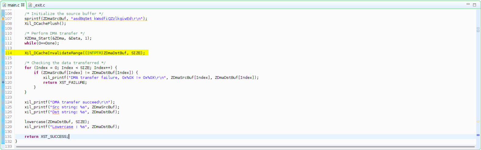 Enable DMA interrupt