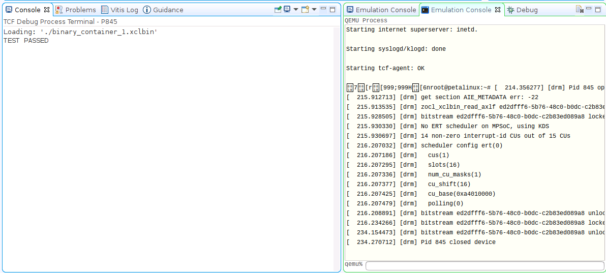 Vitis Emulation Vadd の結果