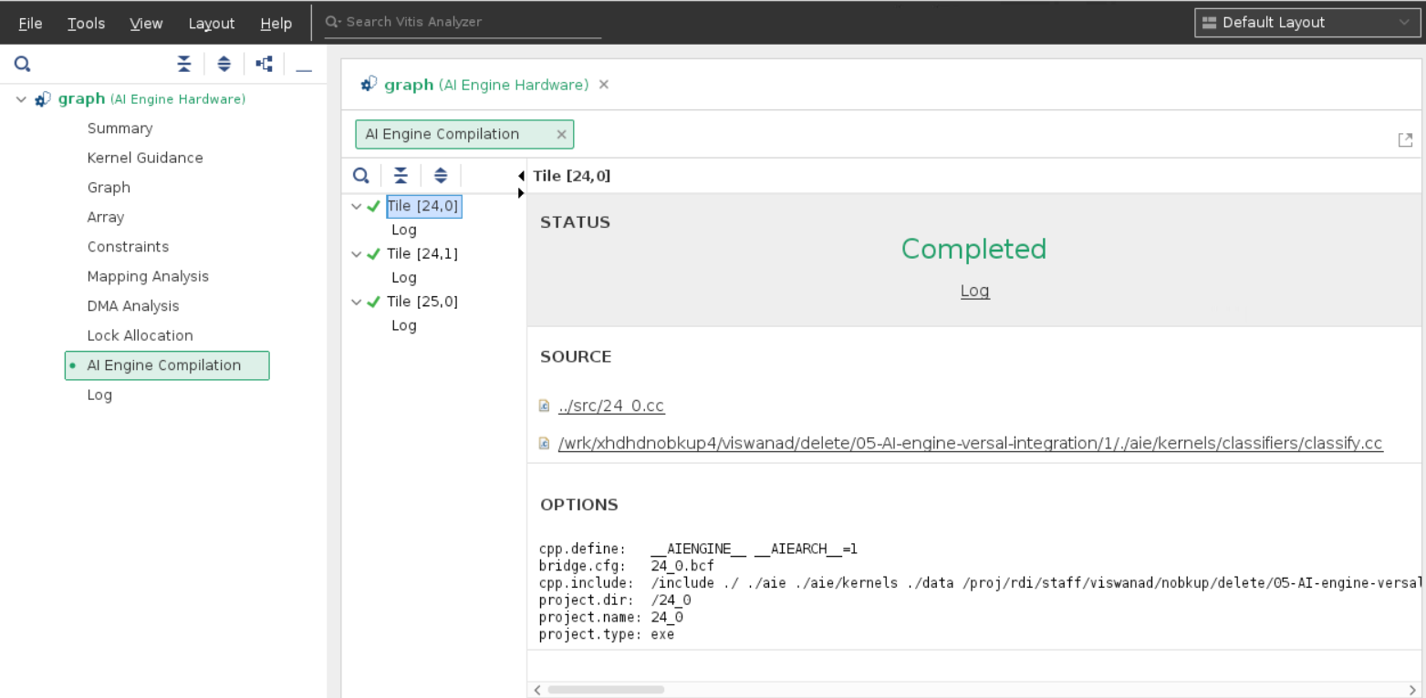 Vitis Analyzer Core Compilation