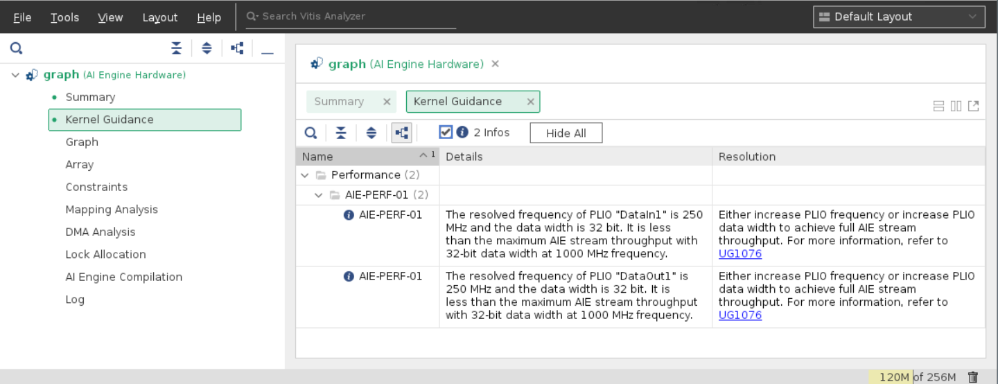 Vitis Analyzer Kernel Guidance