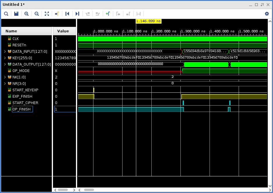 AES waveform