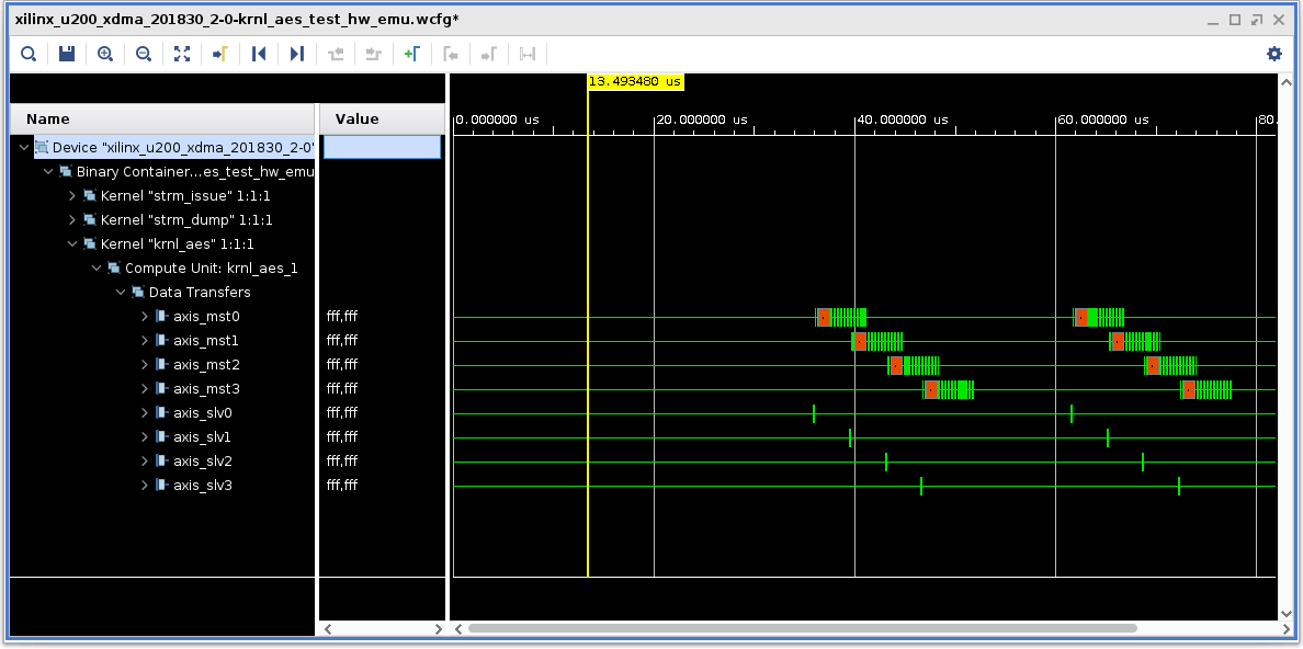 krnl_aes waveform