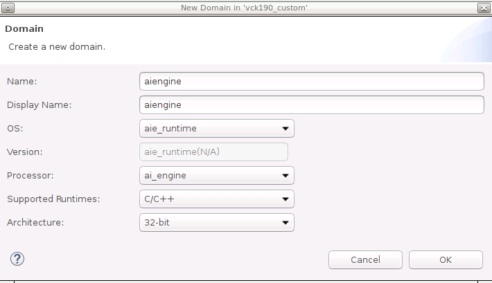 Vitis add AIE domain