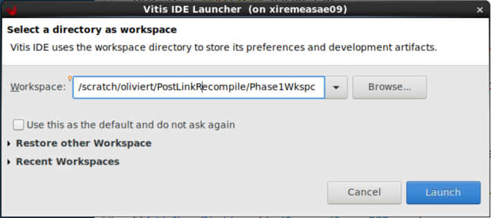 Vitis IDE Launcher