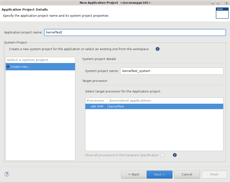 New Application Project