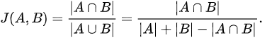 Jaccard Similarity Formula