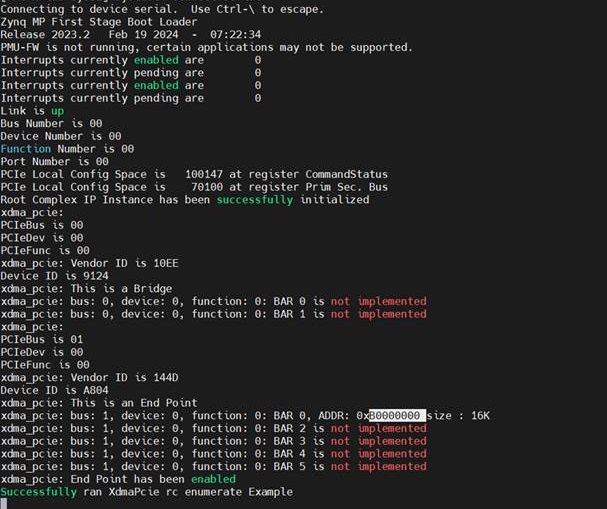 UART Output - Endpoint Enumerated
